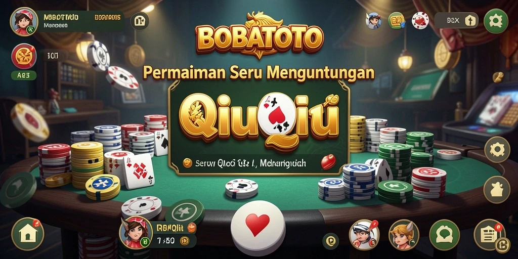 Tangkapan layar utama BOBATOTO menampilkan aksi seru permainan QiuQiu.
