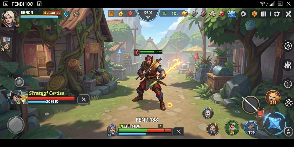 Tangkapan layar dari gameplay FENDI188 yang menampilkan strategi intens.