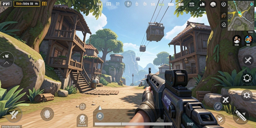 Tampilan gameplay menarik dalam RPVIP5 yang penuh aksi TPS.