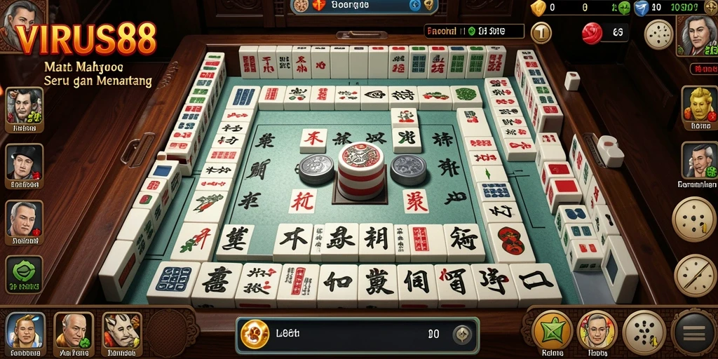 Tangkapan layar gameplay <strong>VIRUS88</strong> menunjukkan tingkat keterampilan Mahjong yang tinggi.